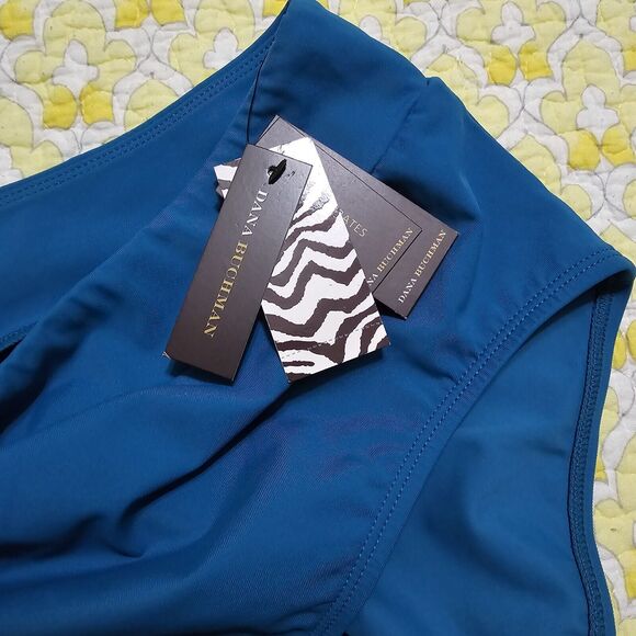 Dana Buchman Turquoise Bikini Bottom Sz 14 NWT Ocean Depths - Picture 2 of 11